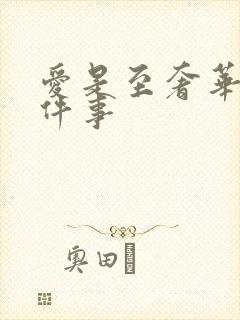 爱是至奢华的一件事