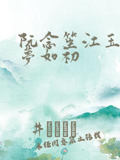 阮念笙江玉楼回梦如初