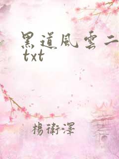 黑道风云二十年 txt