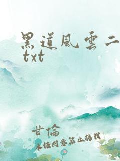 黑道风云二十年 txt