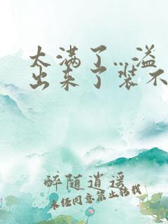 太满了...溢出来了装不下了