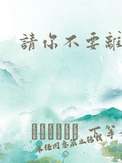 请你不要离开我