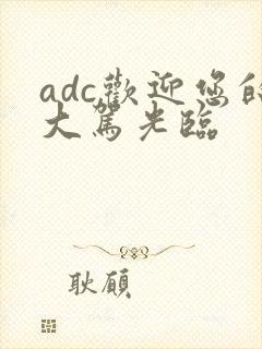 adc欢迎您的大驾光临