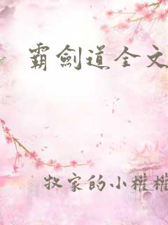 霸剑道全文阅读