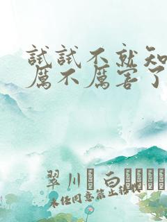 试试不就知道我厉不厉害了