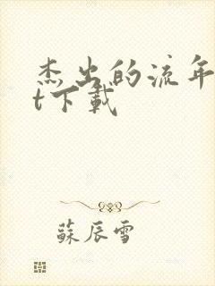 杰出的流年txt下载