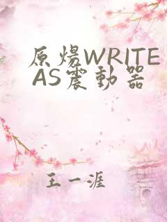 原炀WRITE AS震动器
