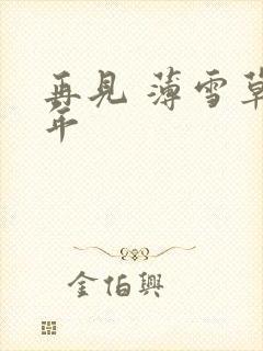 再见 薄雪草少年