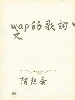 wap的歌词中文