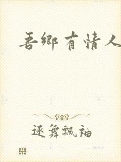 吾乡有情人小说