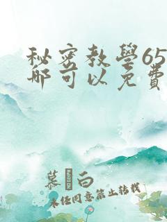 秘密教学65在哪可以免费阅读