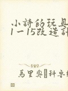 小诗的玩具日记1一15改造计划