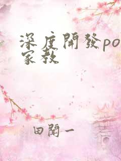 深度开发pop家教