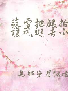 苏雪把腿抬起来让我进去小说