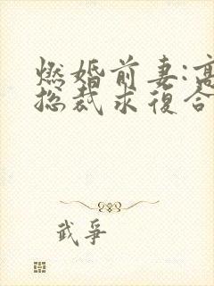 燃婚前妻:高冷总裁求复合