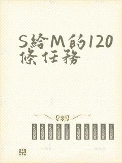 S给M的120条任务
