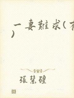 一妻难求(有肉)