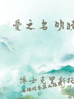 爱之名 明晓溪