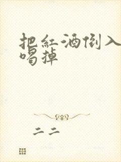 把红酒倒入b里喝掉