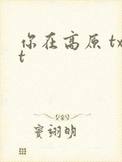 你在高原 txt