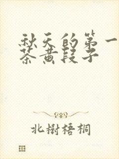 秋天的第一杯奶茶黄段子