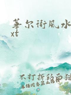华尔街风水师txt