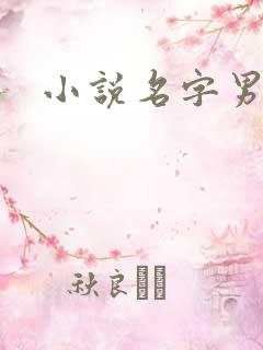 小说名字男生
