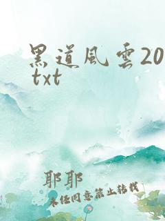 黑道风云20年 txt