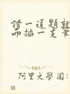 错一道题就往下面插一支笔怎么办