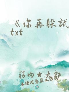 《你再躲试试》txt