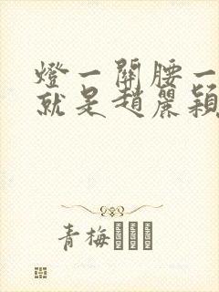 灯一关腰一挺你就是赵丽颖