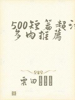 500短篇超污多肉推荐