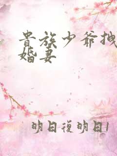 贵族少爷拽拽未婚妻