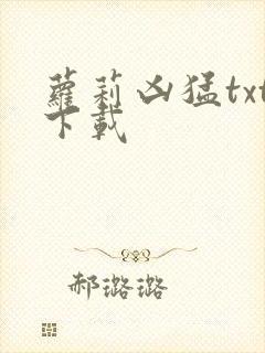 萝莉凶猛txt下载