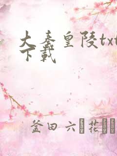 大秦皇陵txt下载