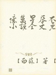 亿万星辰不及你小说全文免费阅读