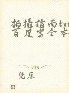 拍摄指南txt百度云全本