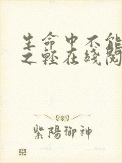 生命中不能承受之轻在线阅读