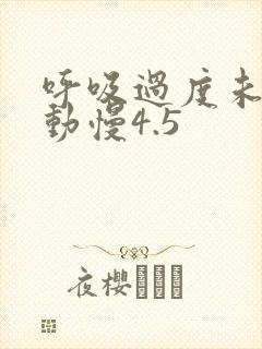 呼吸过度未增减动慢4.5