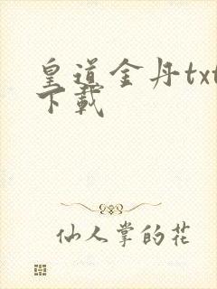 皇道金丹txt下载