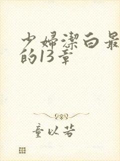 少妇洁白最刺激的13章