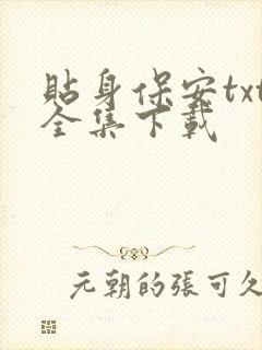 贴身保安txt全集下载