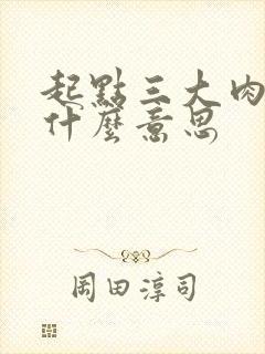 起点三大肉器是什么意思