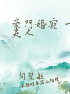 豪门婚宠 一品夫人