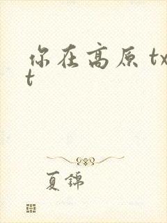 你在高原 txt