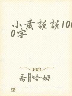 小黄说说1000字