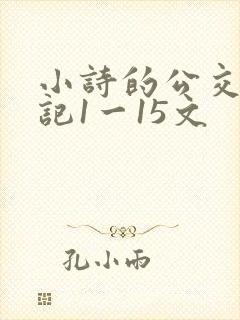 小诗的公交车日记1一15文