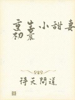 重生小甜妻 慕初晨