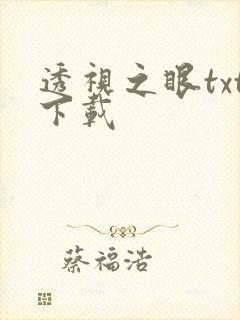 透视之眼txt下载