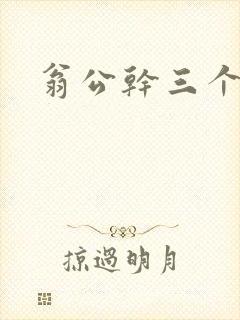 翁公干三个熄妇